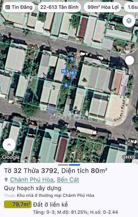 Bán đất Đường N5, Phường Chánh Phú Hòa Thị xã Bến Cát tỉnh Bình Dương