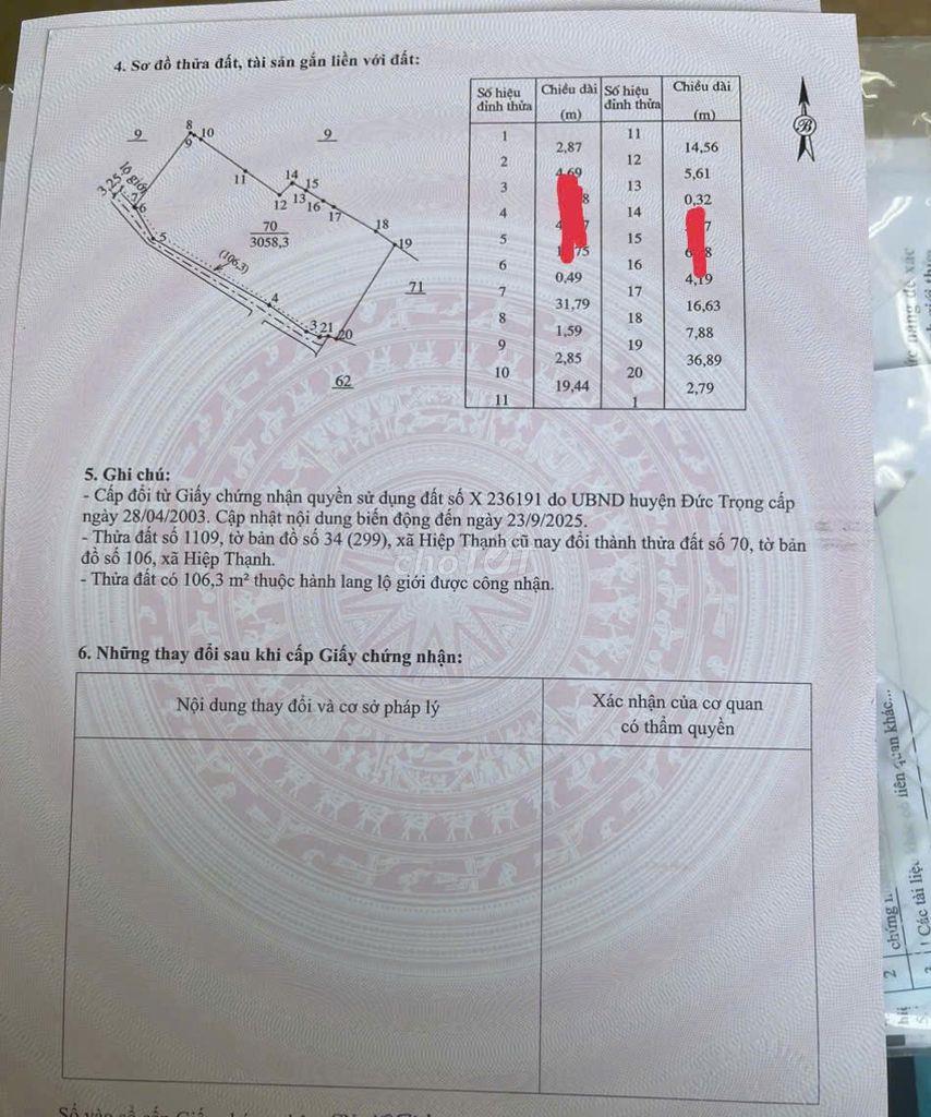 Bán đất xã Hiệp Thạnh, Huyện Đức Trọng, tỉnh Lâm Đồng