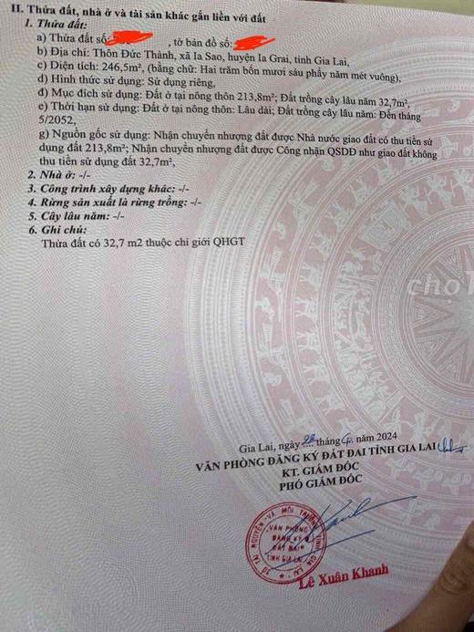 Bán đất xã Ia Sao Huyện Ia Grai tỉnh Gia Lai