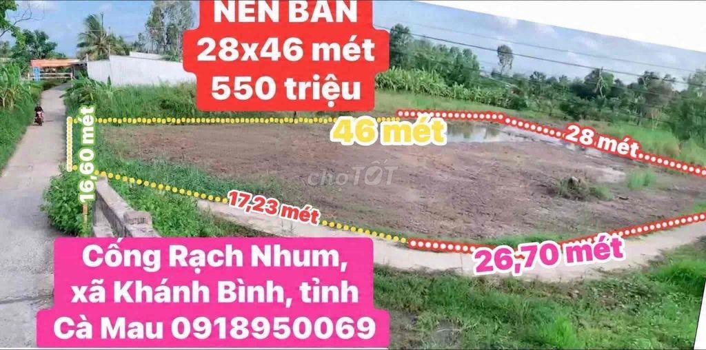 Bán đất xã Khánh Bình Đông tỉnh Cà Mau