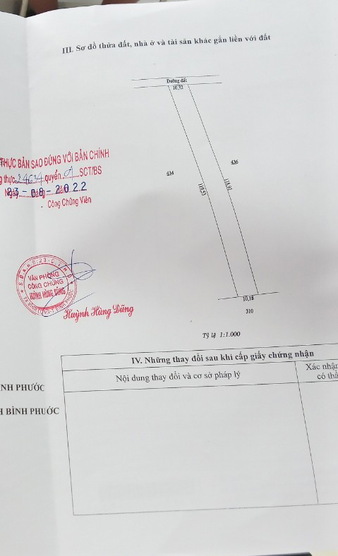 Bán đất xã Tân Hưng tỉnh Bình Phước
