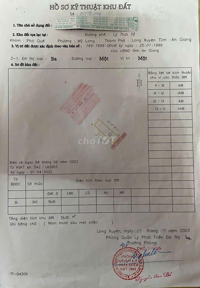 Bán nhà Đường Lý Thái Tổ, Phường Mỹ Long tỉnh An Giang