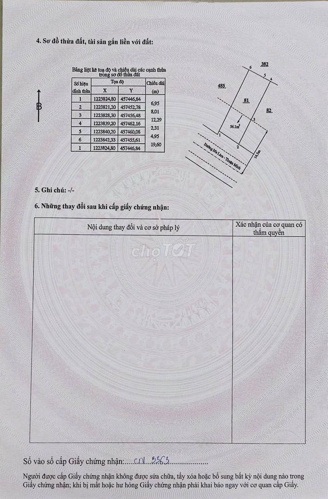 Bán nhà Đường Nguyễn Văn Cừ, Thị trấn Ma Lâm Huyện Hàm Thuận Bắc tỉnh Bình Thuận