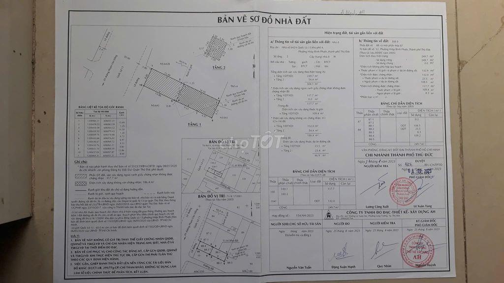 Bán nhà đường Quốc Lộ 13 phường Hiệp Bình Phước Thành phố Thủ Đức