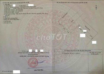 Bán nhà Đường Tạ Uyên, Phường 9 tỉnh Cà Mau